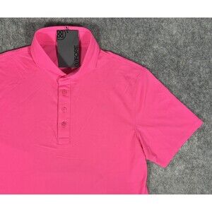 G/Fore Essential Pique Polo Men’s M Performance Pink Golf Shirt Stretch